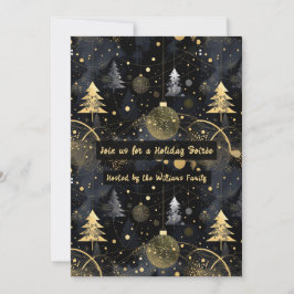 Invitación Golden Noir Christmas