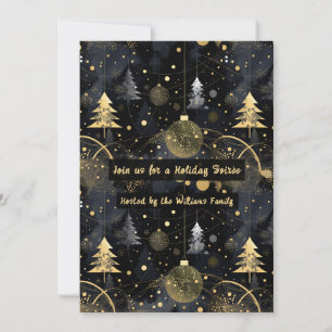 Invitación Golden Noir Christmas