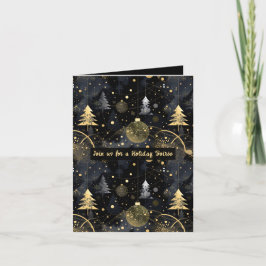 Invitación Golden Noir Christmas