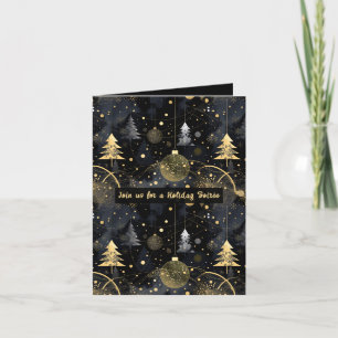 Invitación Golden Noir Christmas