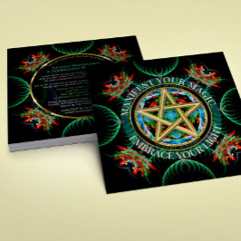Invitación Golden Pentacle Celestial New Moon Circle