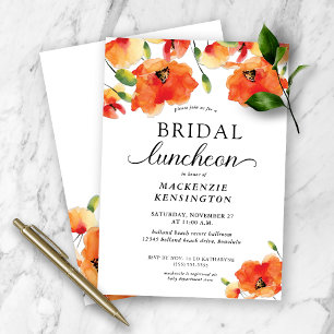 Invitación Golden Poppy Bridal Shower Luncheon