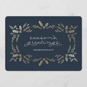 Invitación Golden Winter Corporate Holiday