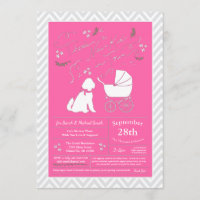 Goldendoodle Dog Chica rosa Baby Shower