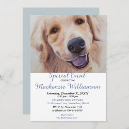 INVITACIÓN GOLDLEN LAB DESEA FELIZ CUMPLEAÑOS