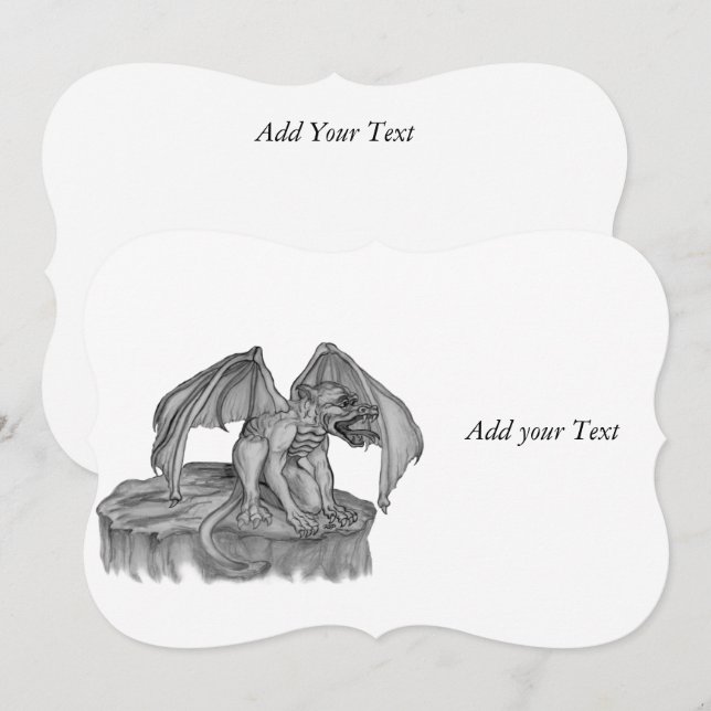 Invitación Golem Gargoyle (Anverso / Reverso)