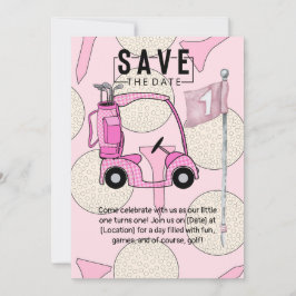 Invitación Golf 1 cumpleaños golfista de un año con número