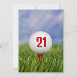 Invitación Golf 21.ª Fiesta de cumpleaños