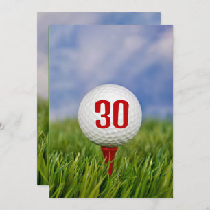 Invitación Golf 30.º Fiesta de cumpleaños