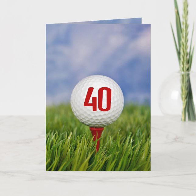 Invitación Golf 40.º Fiesta de cumpleaños (Anverso)