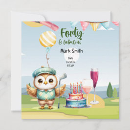 Invitación Golf 40 cumpleaños fiesta cumpleaños de golfista