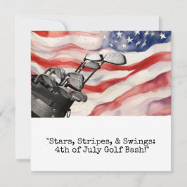 Invitación Golf 4 de Julio Día de la Independencia