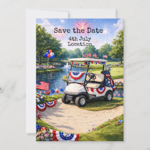 Invitación Golf 4 de julio Día de la Independencia con Barbac