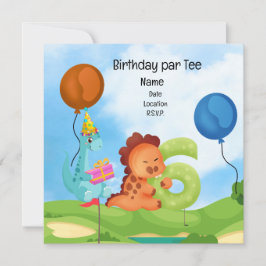 Invitación Golf 6 Tema de cumpleaños para Fiesta de golfista 