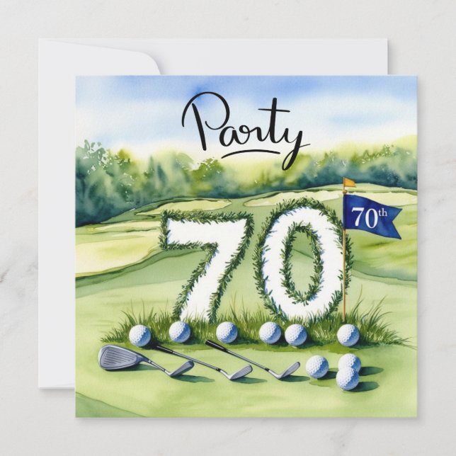 Invitación Golf 70 cumpleaños (Anverso)