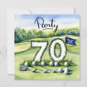 Invitación Golf 70 cumpleaños