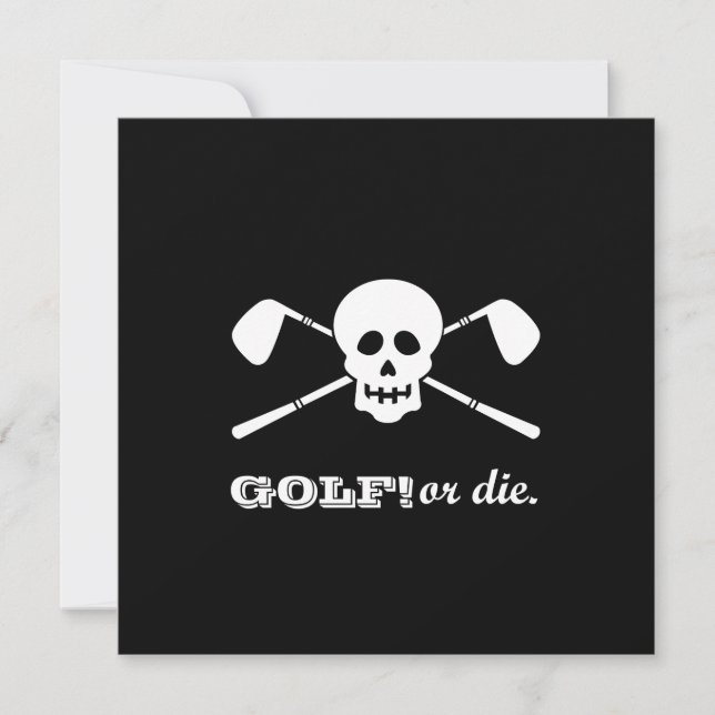 Invitación Golf 80 cumpleaños - ¡Sigue balanceándose! (Anverso)