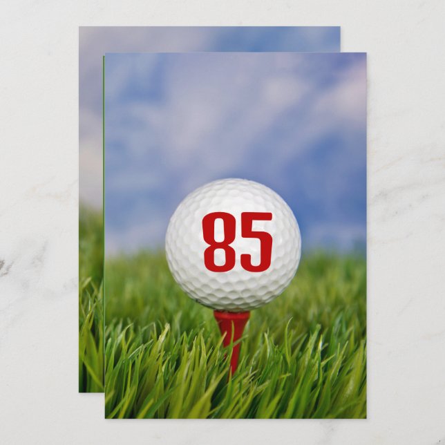 Invitación Golf 85ª Fiesta de Cumpleaños (Anverso / Reverso)