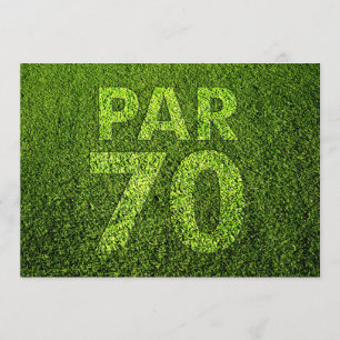 Invitación Golf a la 70.a fiesta de cumpleaños