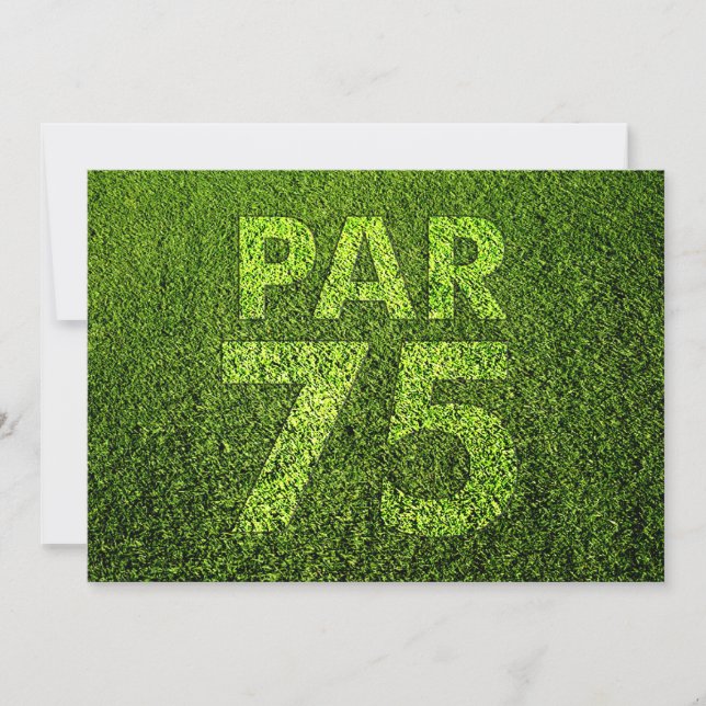 Invitación Golf a la 75.a fiesta de cumpleaños (Anverso)