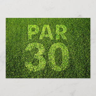 Invitación Golf a la trigésima fiesta de cumpleaños