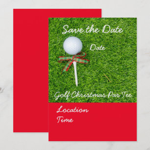 Invitación Golf Ahorra la fecha para Navidades con bola de go