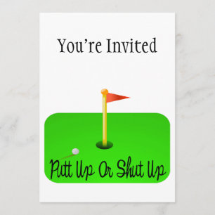 Invitación Golf ascendente o cerrado del putt