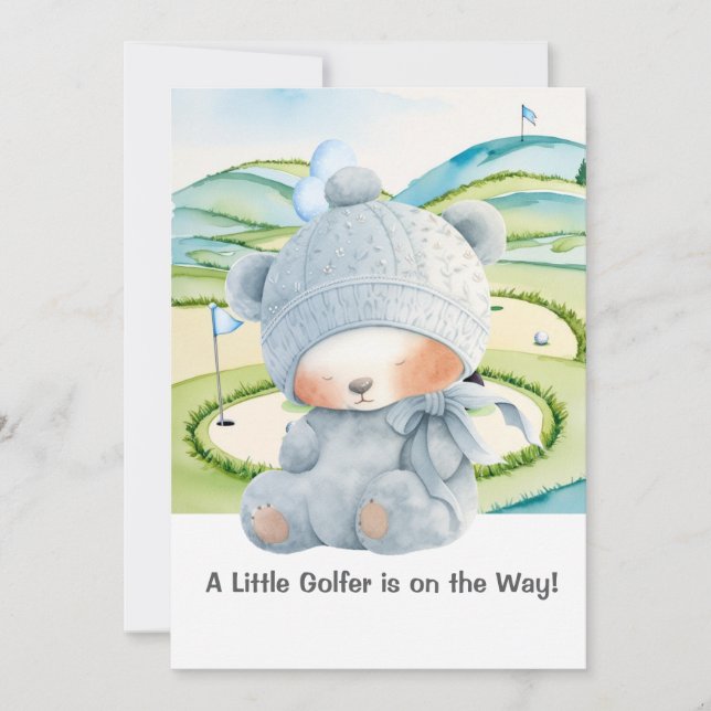 Invitación Golf Baby Boy Blue Thamed (Anverso)