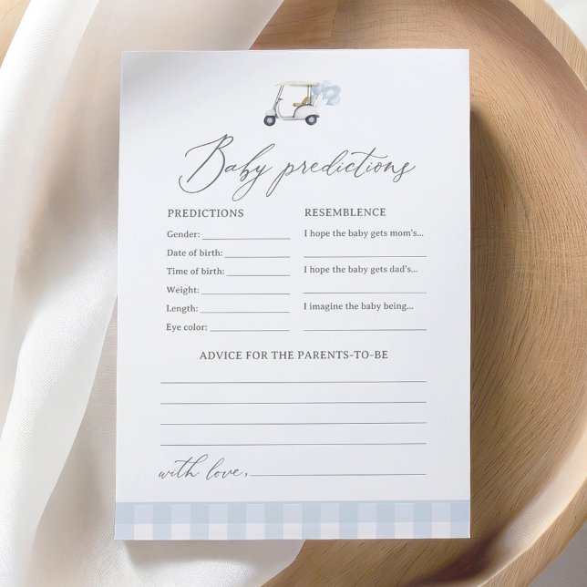 Invitación Golf Baby Shower Predictions and Advances (Subido por el creador)