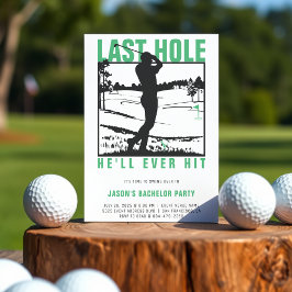 Invitación Golf Bachelor Party Funny Hole