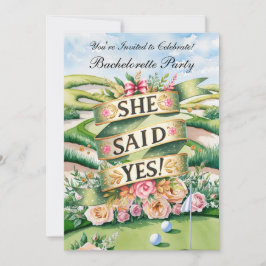 Invitación Golf Bachelorette Party en el campo de golf