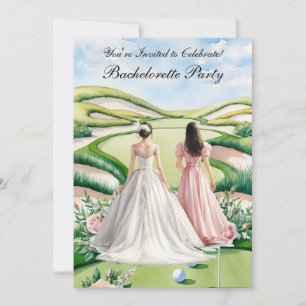 Invitación Golf Bachelorette Party en el campo de golf