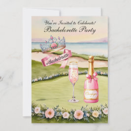 Invitación Golf Bachelorette Party en el campo de golf