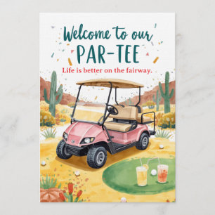 Invitación Golf Bienvenido a la casa del golfista PARA Golfis