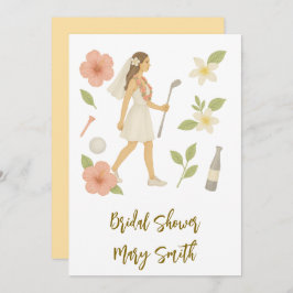 Invitación Golf Boda de temática hawaiana para golfista Lover