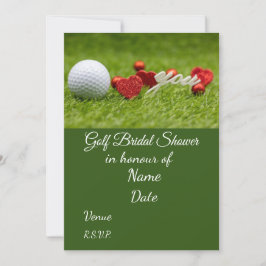 Invitación Golf Bridal Shower con bola de golf Salve la Fecha