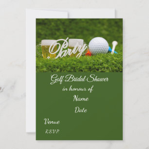 Invitación Golf Bridal Shower con bola de golf Salve la Fecha