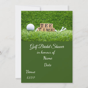 Invitación Golf Bridal Shower con bola de golf Salve la Fecha