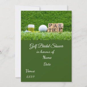 Invitación Golf Bridal Shower con bola de golf Salve la Fecha