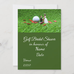 Invitación Golf Bridal Shower con bola de golf Salve la Fecha