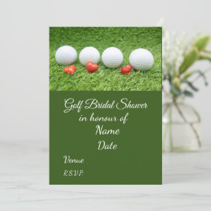 Invitación Golf Bridal Shower con bola de golf Salve la fecha