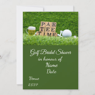 Invitación Golf Bridal Shower con bola de golf Salve la Fecha