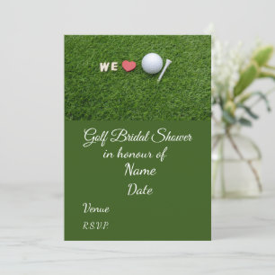 Invitación Golf Bridal Shower con bola de golf Salve la Fecha