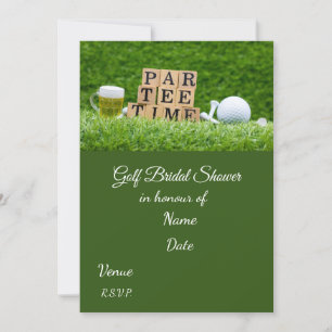 Invitación Golf Bridal Shower con bola de golf Salve la Fecha