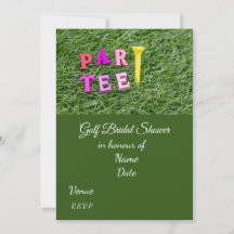 Golf Bridal Shower con bola de golf Salve la Fecha