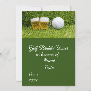 Invitación Golf Bridal Shower con bola de golf Salve la Fecha