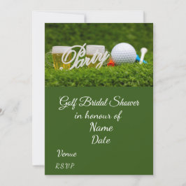 Invitación Golf Bridal Shower con bola de golf Salve la Fecha