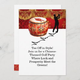 Invitación Golf Chinese-Themed Golf Party Invitations 