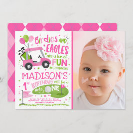 Invitación Golf Cumpleaños Hole In One Golf Primer Fiesta Cum