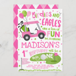 Invitación Golf Cumpleaños Hole In One Golf Primer Fiesta Cum